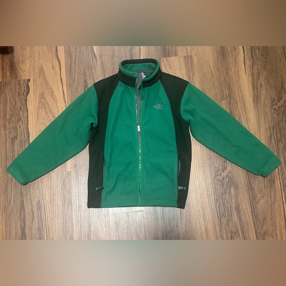 The North Face Green and Black Boys Full Zip Jacket
